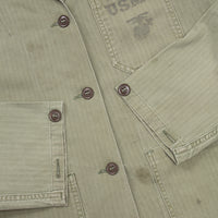 40s WW2 Vintage USMC Women's P41 HBT jacket - Medium