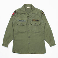 60s Vietnam War Vintage 4th Infantry Division 3rd Pattern Utility Shirt - Small