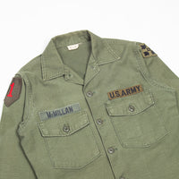 60s Vietnam War Vintage 4th Infantry Division 3rd Pattern Utility Shirt - Small