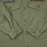 60s Vietnam War Vintage 4th Infantry Division 3rd Pattern Utility Shirt - Small
