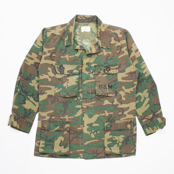 70s Vintage USMC RDF ERDL HWU Combat Coat - Large