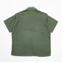 60s Vietnam War Identified USAF OG-107 Sateen Utility Shirt - Large