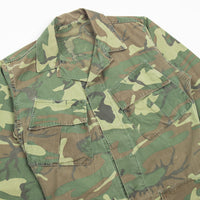 Rare 60s Vietnam War Vintage Poplin ERDL Jungle Jacket - Small