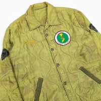 60s Vietnamese Tailor-Made Poncho Liner Souvenir Tour Jacket - Medium