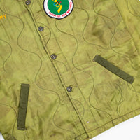 60s Vietnamese Tailor-Made Poncho Liner Souvenir Tour Jacket - Medium