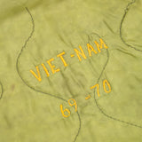 60s Vietnamese Tailor-Made Poncho Liner Souvenir Tour Jacket - Medium