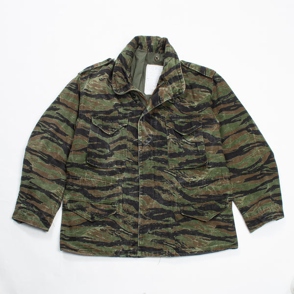 Rare 80s Vintage Alpha Ind. Tigerstripe M65 Field Jacket - X-Large