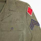 40s Vintage US Army 5th Infantry Division '45D' HBT Jacket - Large