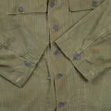 40s Vintage US Army 5th Infantry Division '45D' HBT Jacket - Large