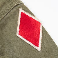 40s Vintage US Army 5th Infantry Division '45D' HBT Jacket - Large