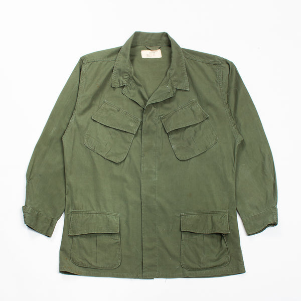 60s Vietnam War Poplin Jungle Jacket - Large
