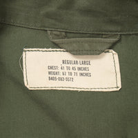 60s Vietnam War Poplin Jungle Jacket - Large