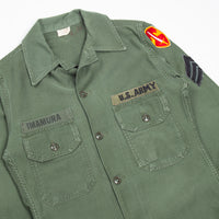 60s Vietnam War Vintage MACV 2nd Pattern OG-107 Utility Shirt - Small