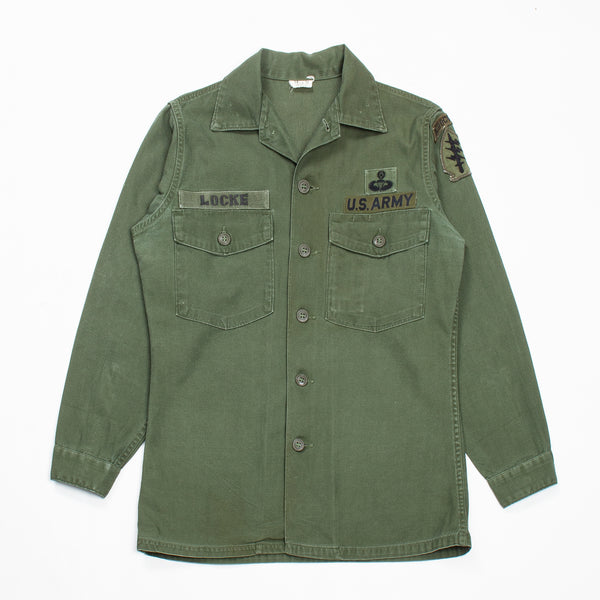 60s Vietnam War Okinawa-Made SSI Special Forces Utility Shirt - Small