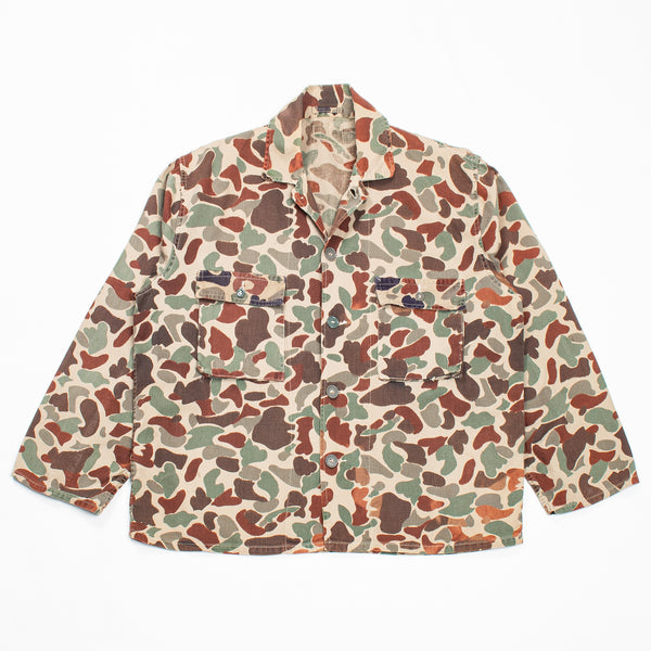 60s Vintage Storm-Pruf Duck Hunter / Beogam Camo Shirt - X-Large