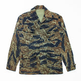 60s Vietnam War Vintage Thai Tadpole Sparse (TTS) Tigerstripe Jungle Jacket - Medium