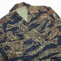 60s Vietnam War Vintage Thai Tadpole Sparse (TTS) Tigerstripe Jungle Jacket - Medium