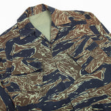 60s Vietnam War Vintage Thai Tadpole Sparse (TTS) Tigerstripe Jungle Jacket - Medium
