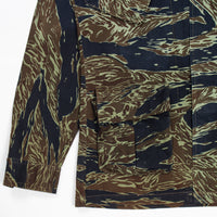 60s Vietnam War Vintage Thai Tadpole Sparse (TTS) Tigerstripe Jungle Jacket - Medium