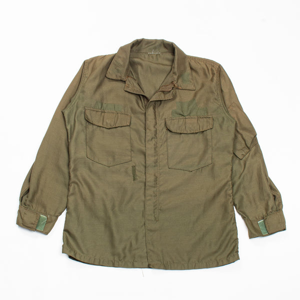 60s Vietnam War Vintage OG-106 Nomex Helicopter Pilot Shirt - Large