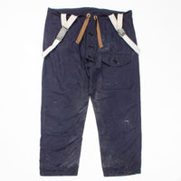 Rare 50s Vintage Royal Navy Ventile Deck Trousers - 46x30