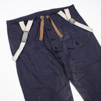 Rare 50s Vintage Royal Navy Ventile Deck Trousers - 46x30