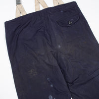Rare 50s Vintage Royal Navy Ventile Deck Trousers - 44x31