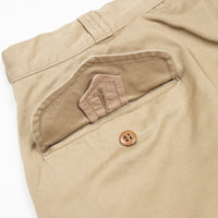 Deadstock 50s Vintage US Army Khaki Chino Shorts - 32x10