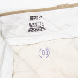 Deadstock 50s Vintage US Army Khaki Chino Shorts - 32x10