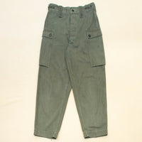 70s Vintage Dutch Army HBT Combat Trousers - 30x29