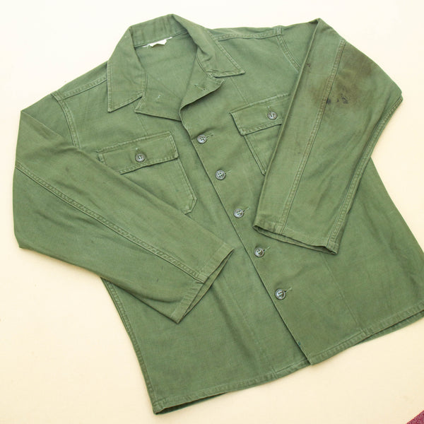 60s Vintage 1st Pattern OG-107 Utility Shirt - Large – Omega Militaria