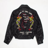 60s Vintage Thai Tailor-Made Silk Souvenir Tour Jacket