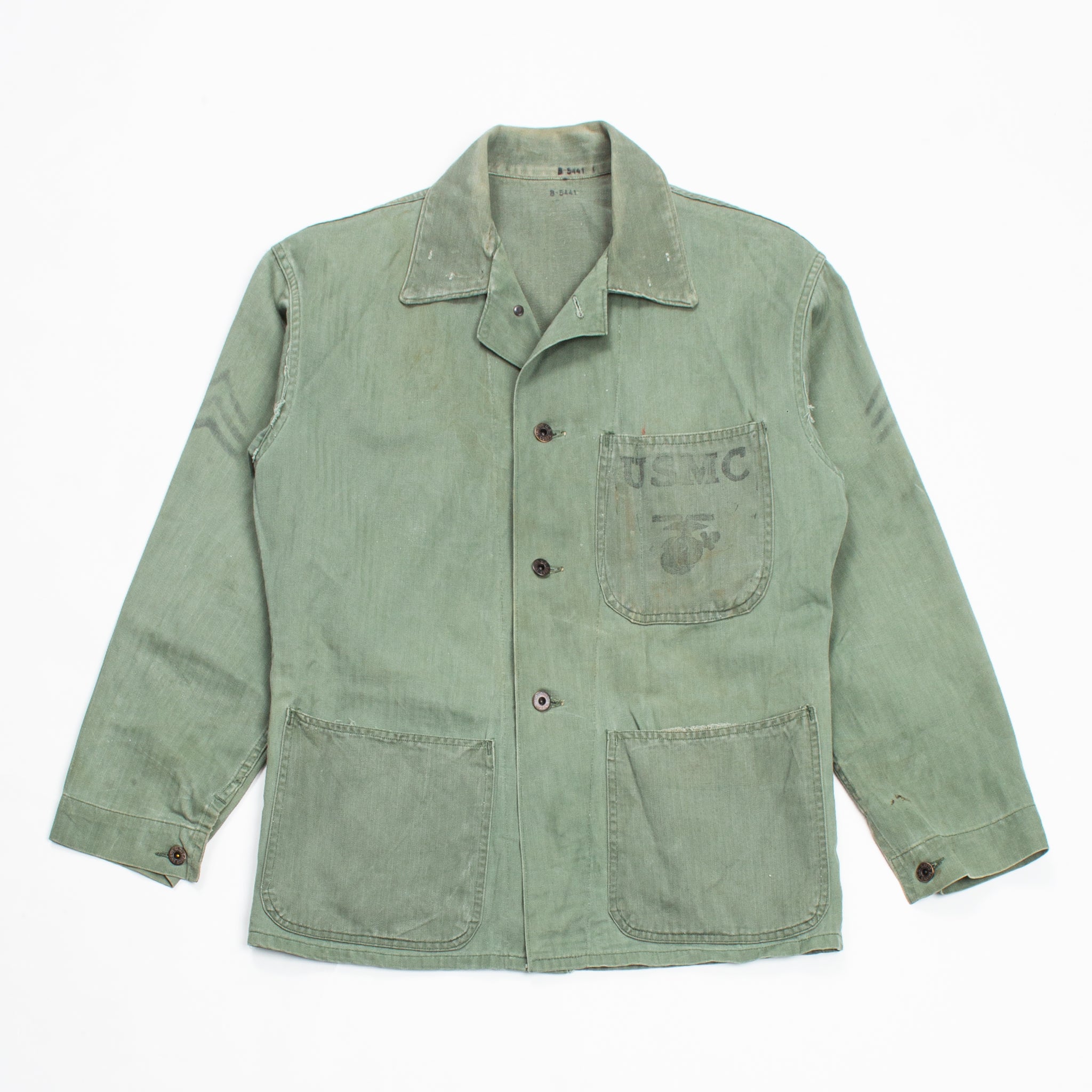 【最終値下げ✨】40s p47 usmc hbtジャケット 40s WW2 Vintage USMC P47 HBT Jacket - Medium – Omega Militaria