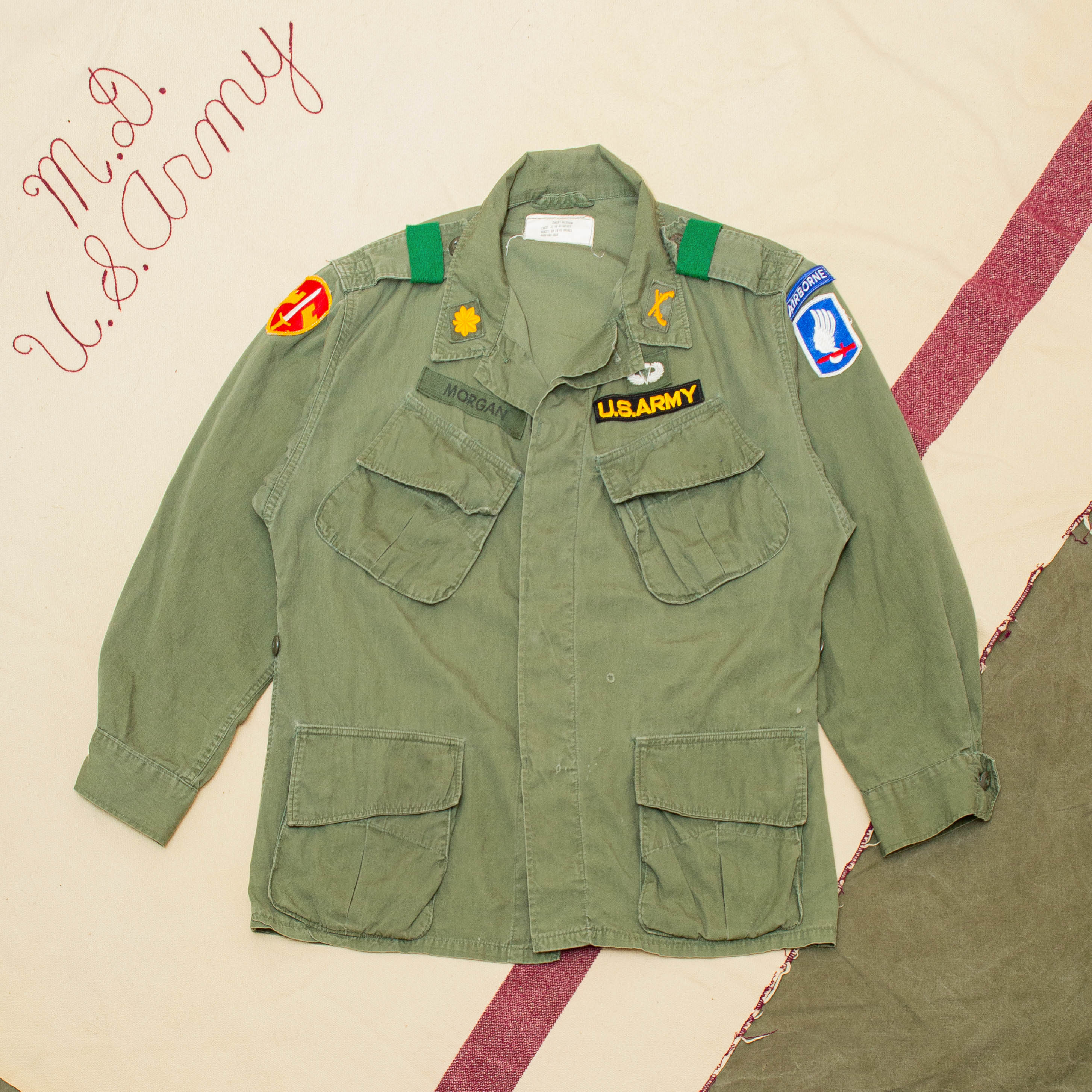 bajra Dirge ミリタリージャケット サイズM 60s Vintage 173rd Airborne 2nd Pattern Jungle Jacket - Large