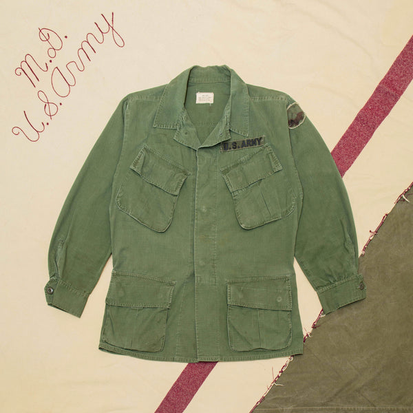 60s Vietnam War Vintage 9th ID Jungle Jacket - Large