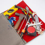 Deadstock Vintage Swiss Army Military Red Felt Lined Canvas Tool Roll / Equipment Wrap