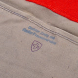 Deadstock Vintage Swiss Army Military Red Felt Lined Canvas Tool Roll / Equipment Wrap