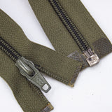 Deadstock Vintage Spare / Replacement British Military Olive Green YKK Jacket Zip - 42cm