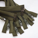 Deadstock Vintage Spare / Replacement British Military Olive Green YKK Jacket Zip - 42cm
