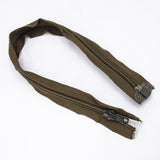Deadstock Vintage Spare / Replacement British Military Olive Green OPTI Jacket Zip - 35cm