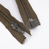 Deadstock Vintage Spare / Replacement British Military Olive Green OPTI Jacket Zip - 35cm