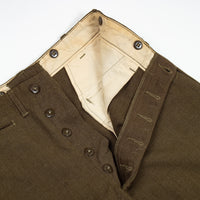 40s OD-33 Wool Serge Field Trousers - 30x30