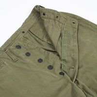 Rare 40s WW2 Vintage US Army Olive Drab M-1943 Field Trousers - 34x33