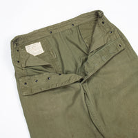 Rare 40s WW2 Vintage US Army Olive Drab M-1943 Field Trousers - 34x33