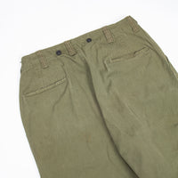 Rare 40s WW2 Vintage US Army Olive Drab M-1943 Field Trousers - 34x33