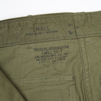 Deadstock 40s Vintage OD-7 HBT Utility Trousers - 30x30