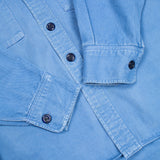 60s Vintage Royal Navy Blue Working Dress Shirt - Small