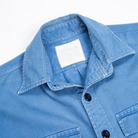 60s Vintage Royal Navy Blue Working Dress Shirt - Small