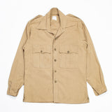 50s Vintage British Army Aertex Khaki Jungle Shirt - Medium
