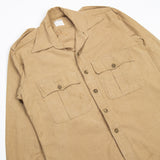 50s Vintage British Army Aertex Khaki Jungle Shirt - Medium